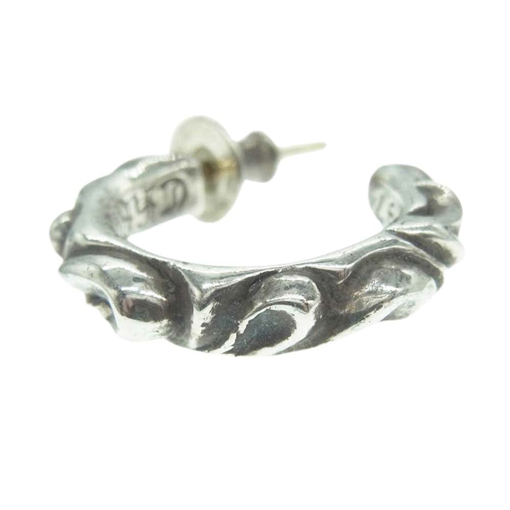 CHROME HEARTS クロムハーツ（原本無） HOOP SCROOL 1 スクロール フープ ピアス シルバー系【中古】