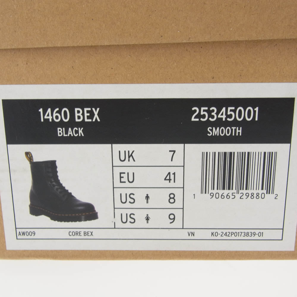 Dr.Martens ドクターマーチン 1460 BEX 8 ホール ブーツ ブラック系 US8【新古品】【未使用】【中古】