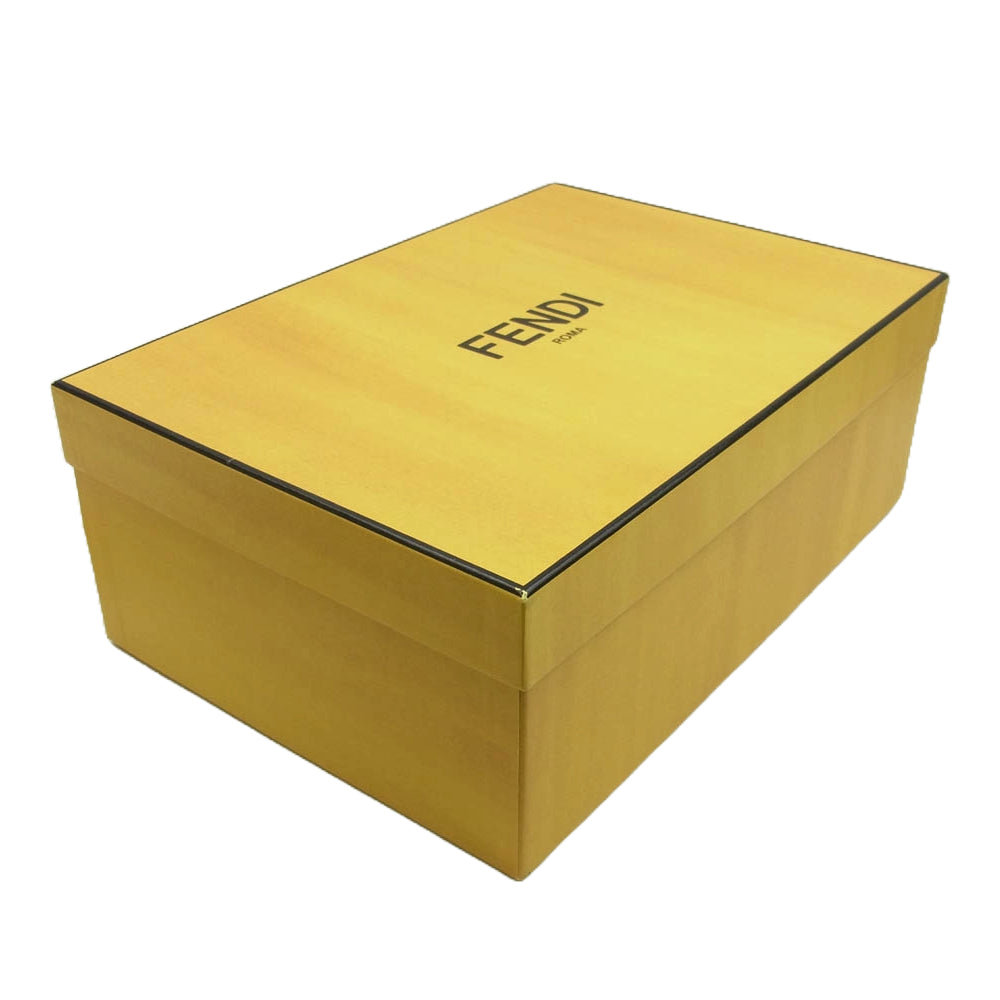 FENDI フェンディ 1290 クロコパッチ ローカット スニーカー ホワイト系 8【中古】