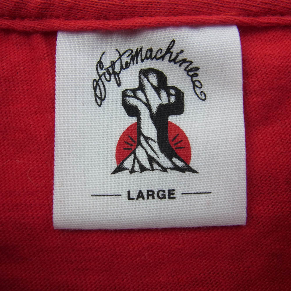 ソフトマシーン プリント Tシャツ カットソー 半袖 レッド系 L【中古】