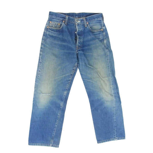 Levi's リーバイス 00s バレンシア製 USA製 501XX ストレート デニム パンツ インディゴ ボタンフライ ボタン裏刻印555 インディゴブルー系 31【中古】