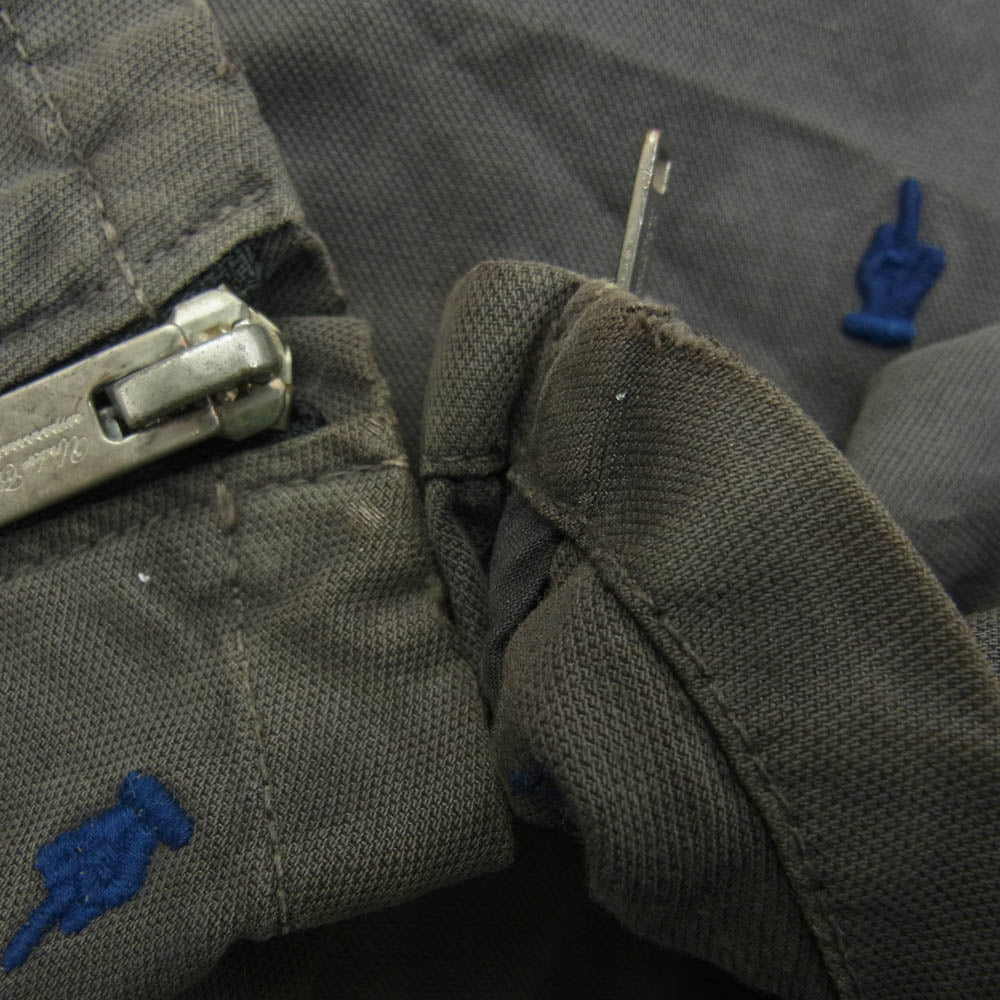 UNDERCOVER アンダーカバー 13SS K4202-2 UNDERCOVERISM OX FF 刺繍 フィンガーファック コットン シングル ジャケット ブラウンよりのグレー系 2【中古】