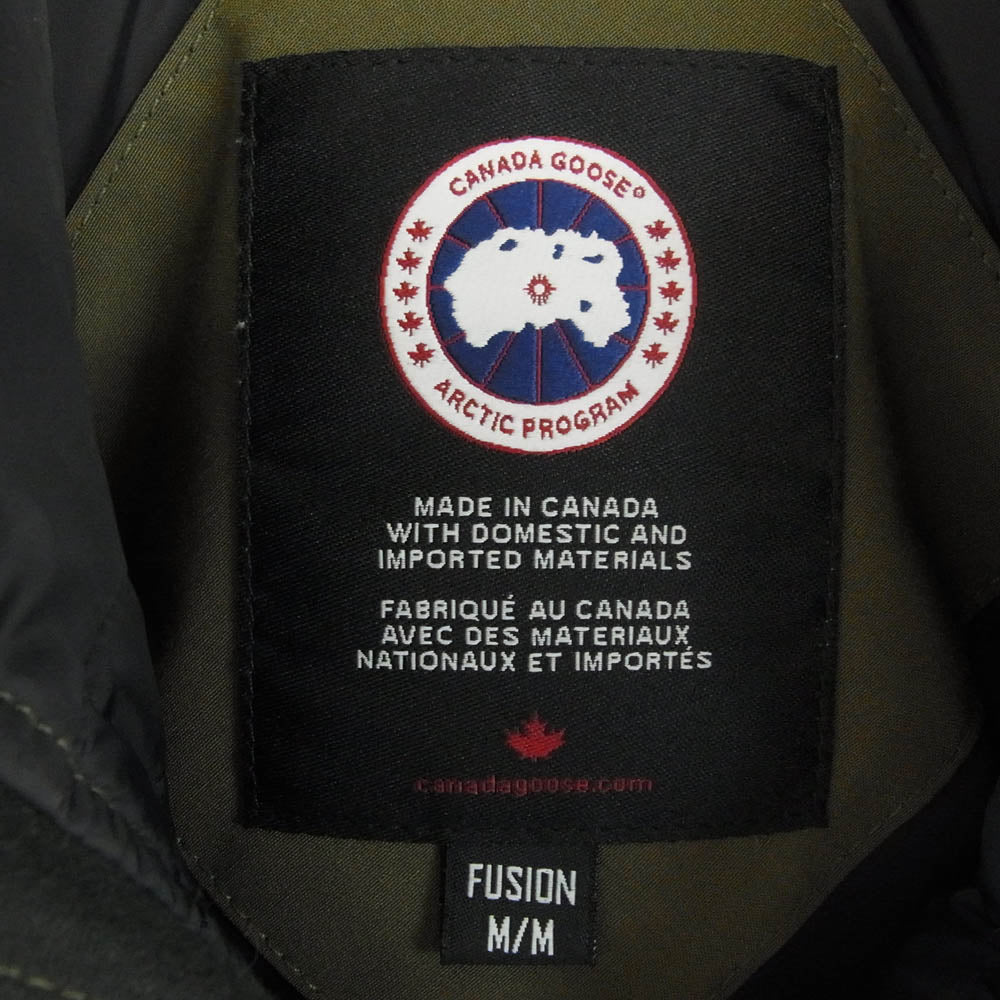 CANADA GOOSE カナダグース 3426MA サザビーリーグタグ CHATEAU PARKA FUSION FIT シャトー ダウン ジャケット フュージョン フィット カーキ系 M【中古】