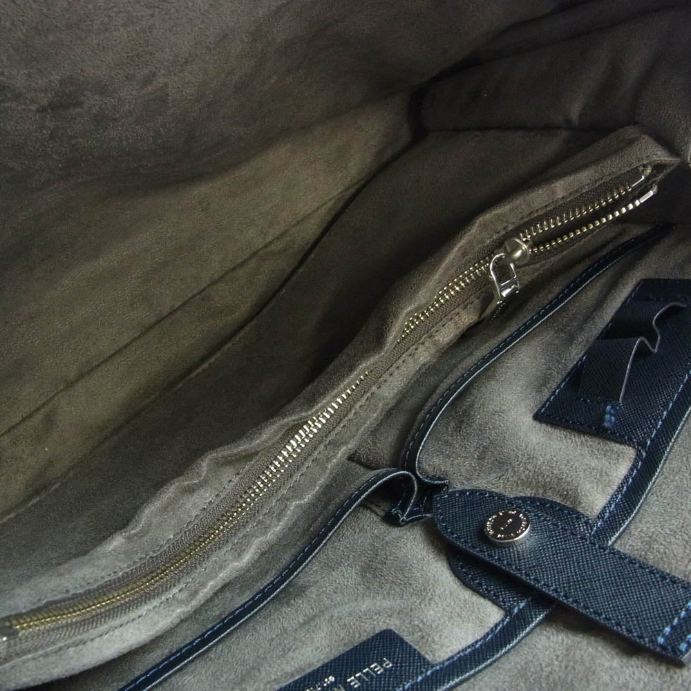 PELLE MORBIDA ペッレモルビダ CA014A Capitano キャピターノブリーフケース ビジネスバッグ ネイビー系【中古】