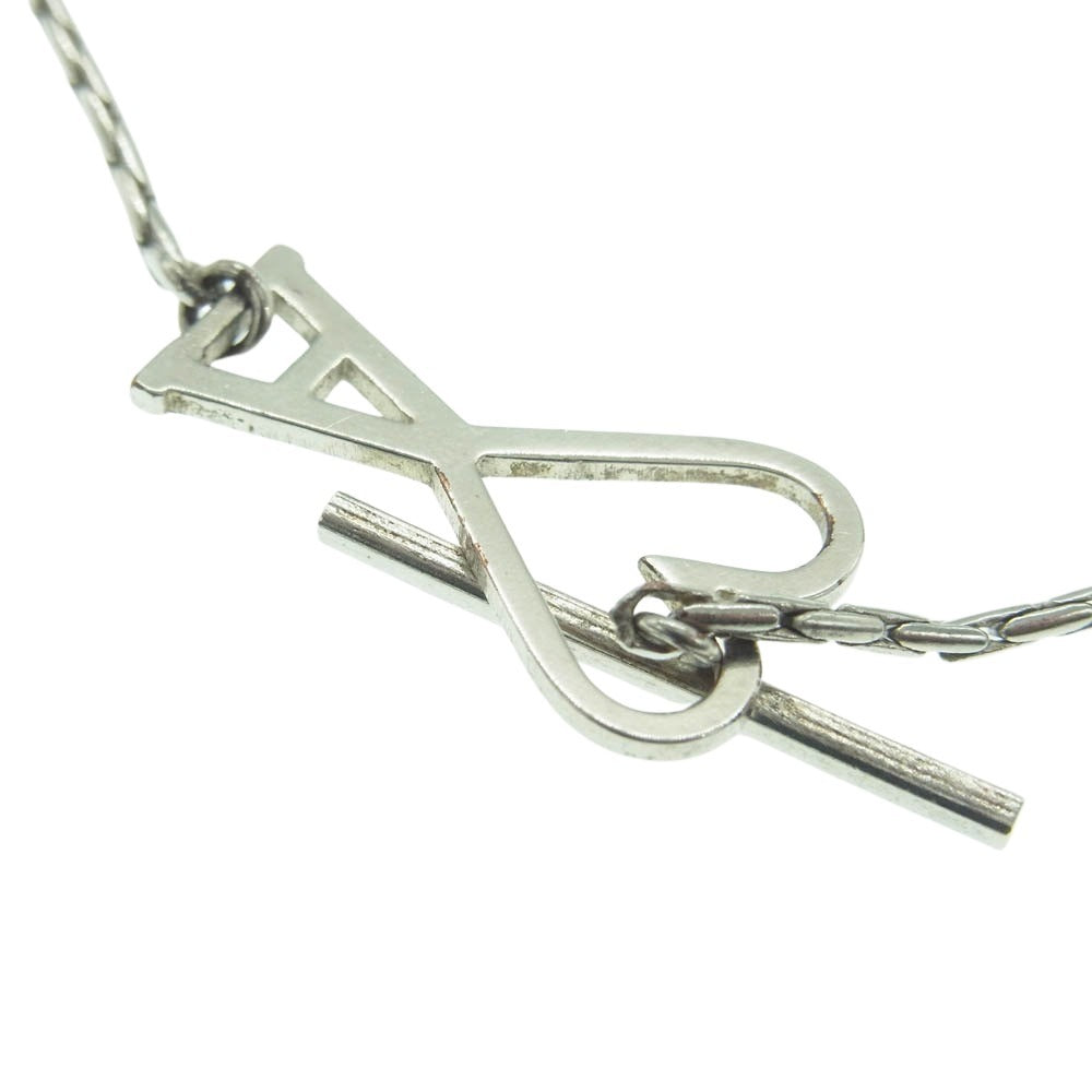 AMI PARIS アミパリス Alexandre Mattiussi Ami de Coeur ハートロゴ チェーン ブレスレット シルバー系 2【中古】