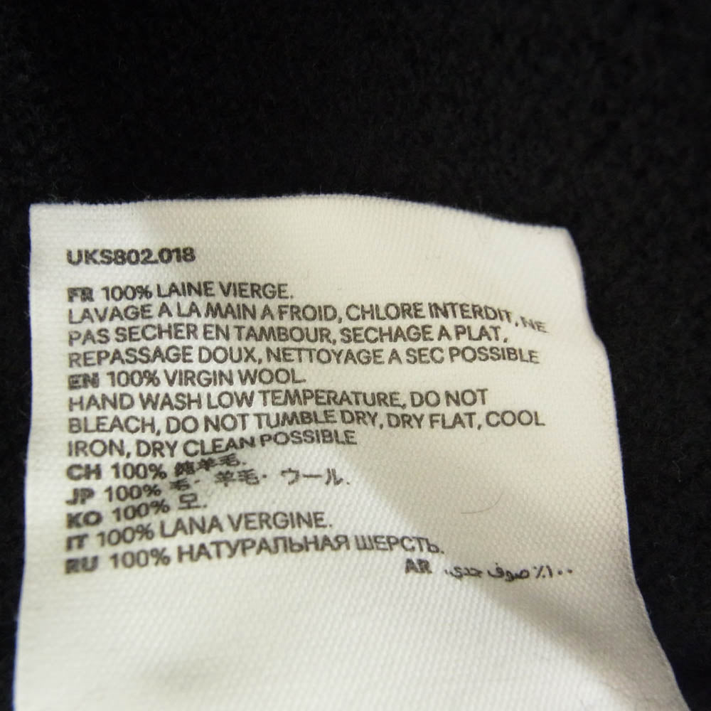 AMI PARIS アミパリス UKS802.018 Alexandre Mattiussi AMI DE COEUR KNIT HOODIE ハートフレンドロゴ ニットフーディ プルオーバー パーカー ブラック系 M【中古】