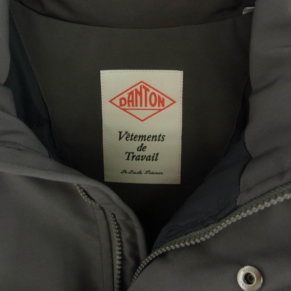 Danton ダントン DT-A0030 DOWN ARMY HOODED JACKET ダウン ジャケット グレー系 S【極上美品】【中古】