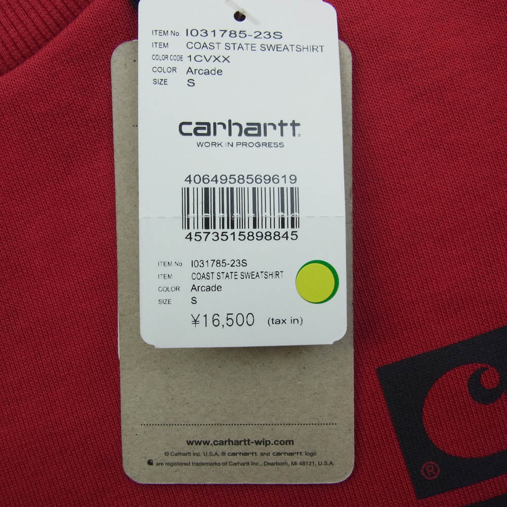 Carhartt カーハート COAST STATE SWEATSHIRT コースト ステイト セーター スウェット レッド系 S【新古品】【未使用】【中古】