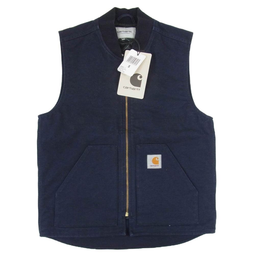 Carhartt カーハート Classic Vest クラシック ベスト ダーク  ネイビー系 S【極上美品】【中古】