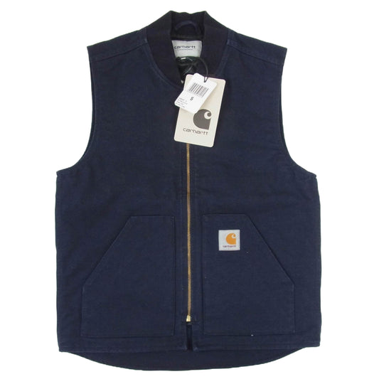 Carhartt カーハート Classic Vest クラシック ベスト ダーク  ネイビー系 S【極上美品】【中古】