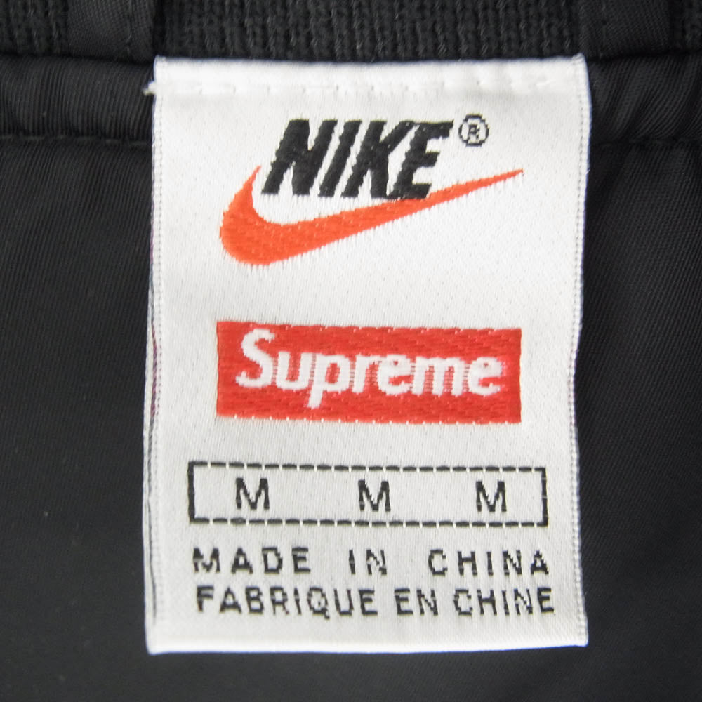 Supreme シュプリーム × NIKE ナイキ 18SS NBA Teams Warm Up Jacket 中綿 ジャケット スタジャン ブラック系 M【中古】