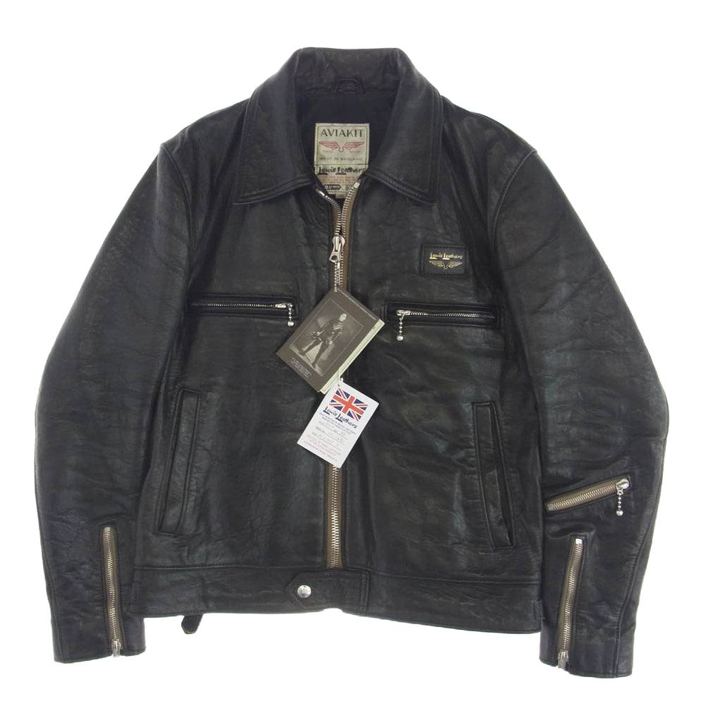 Lewis Leathers ルイスレザー 551T TIGH FIT DOMINATOR SHEEP SKIN ドミネーター タイトフィット シープスキン シングル ライダース ジャケット ブラック系 38【中古】