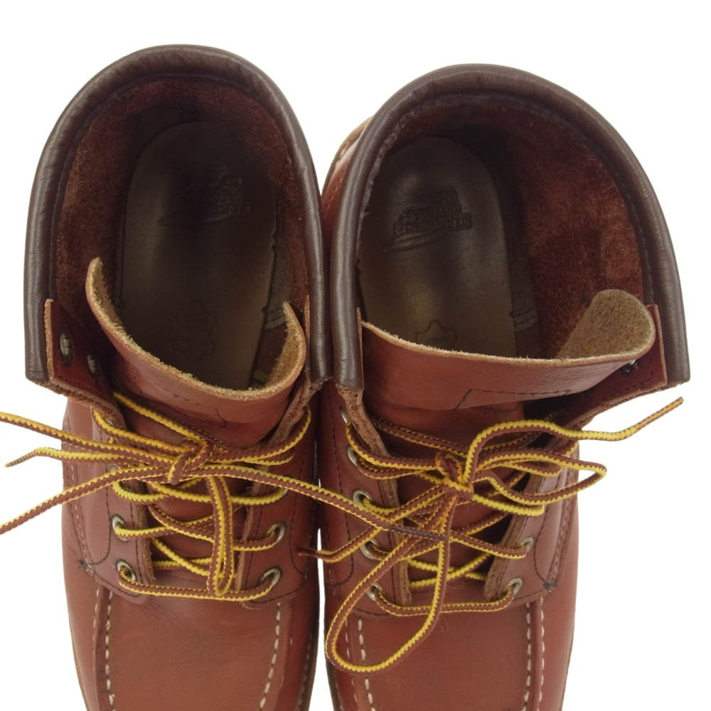 RED WING レッドウィング 8875 CLASSIC MOC TOE クラシック モック トゥ レースアップ レザー ブーツ シューズ レッド系 26.5cm【中古】