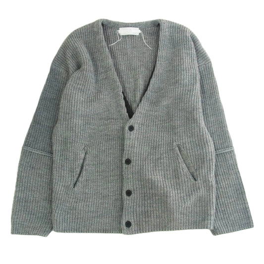 アスキー LAYERED KNIT CARDIGAN レイヤード ニット カーディガン グレー系【美品】【中古】