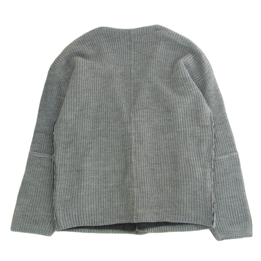 アスキー LAYERED KNIT CARDIGAN レイヤード ニット カーディガン グレー系【美品】【中古】