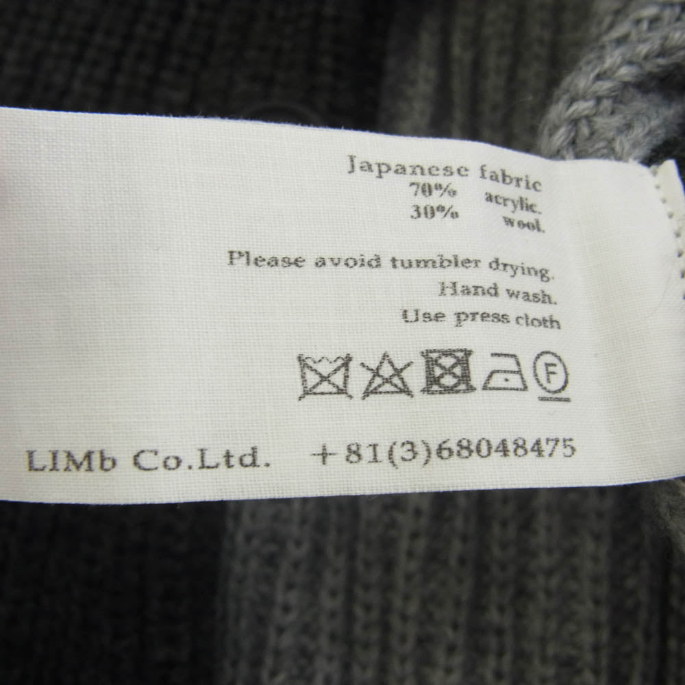 アスキー LAYERED KNIT CARDIGAN レイヤード ニット カーディガン グレー系【美品】【中古】