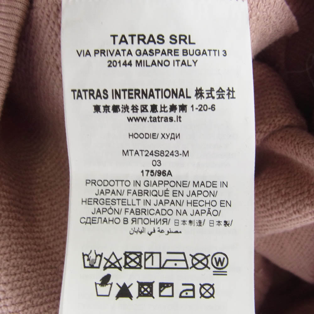 TATRAS タトラス MTAT24S8243-M AGUILA アギラ プルオーバー スウェット パーカー サーモンピンク 03【美品】【中古】
