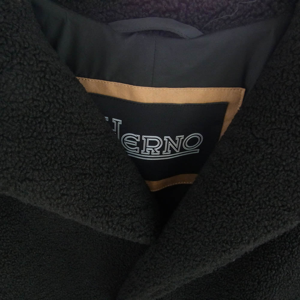 Herno ヘルノ CA000187U-12659-9300 チェスター ボア コート ブラック系 52【中古】