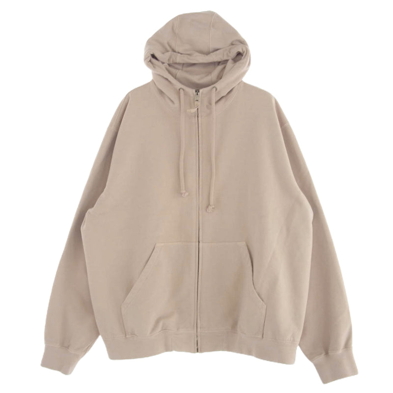 MAISON MARGIELA メゾンマルジェラ 24AW S50HG0046 S25520 SWEAT JACKET オーバーサイズ エンブロイダーロゴ ジップアップ スウェット パーカー ピンク ピンク系 S【中古】