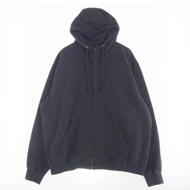 MAISON MARGIELA メゾンマルジェラ 24AW S50HG0046 S25520 SWEAT JACKET オーバーサイズ エンブロイダーロゴ ジップアップ スウェット パーカー ブラック ブラック系 S【中古】