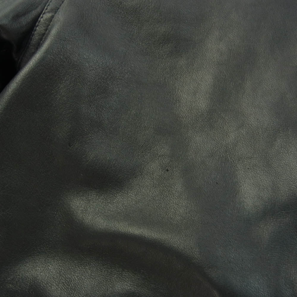 Rick Owens リックオウエンス RU02C7766-LNV Zip Up Leather Jacket ジップアップ レザー ジャケット ラムレザー ブラック系 48【中古】