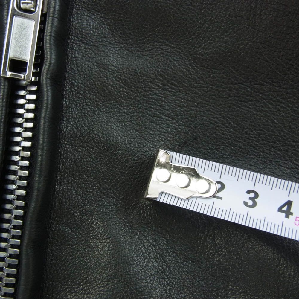 Rick Owens リックオウエンス RU02C7766-LNV Zip Up Leather Jacket ジップアップ レザー ジャケット ラムレザー ブラック系 48【中古】