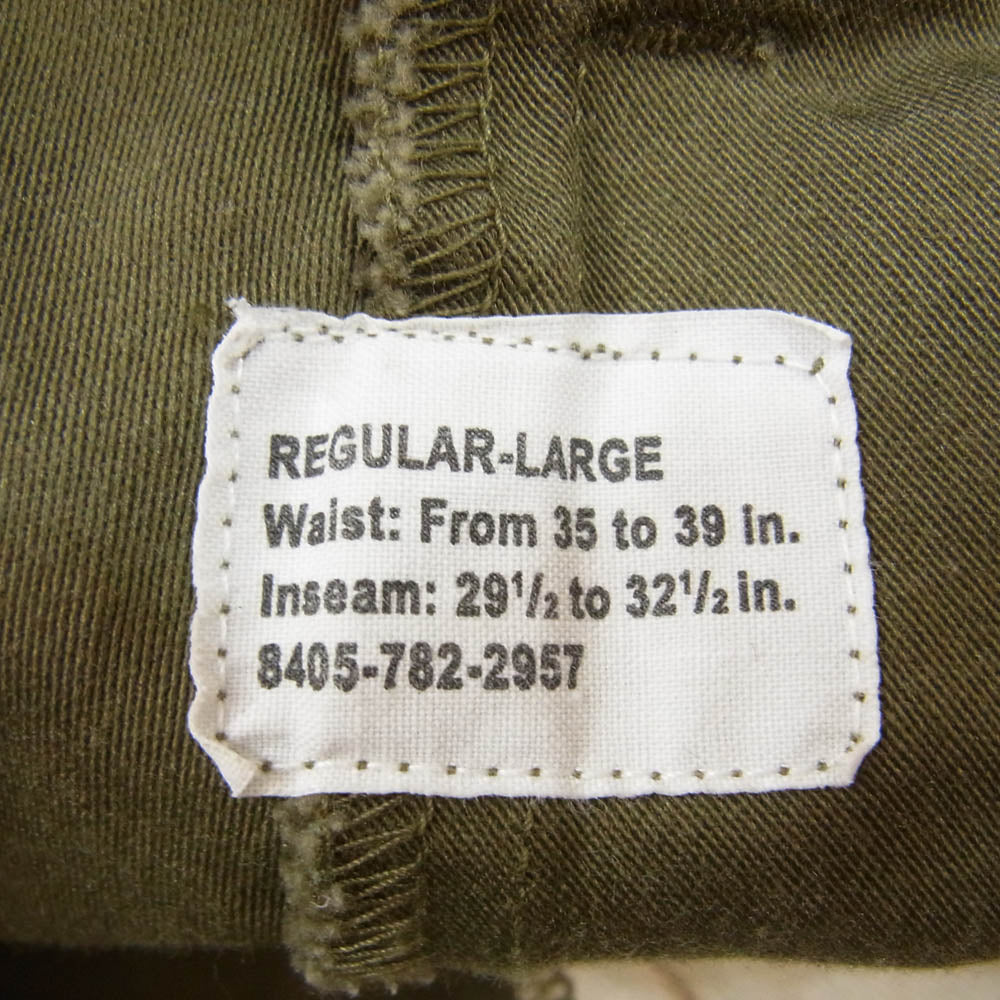 アメリカ軍 ヴィンテージ 60s M-65 WAIPER INC ワイパーインク ミリタリー カーゴ パンツ カーキ系 L【中古】