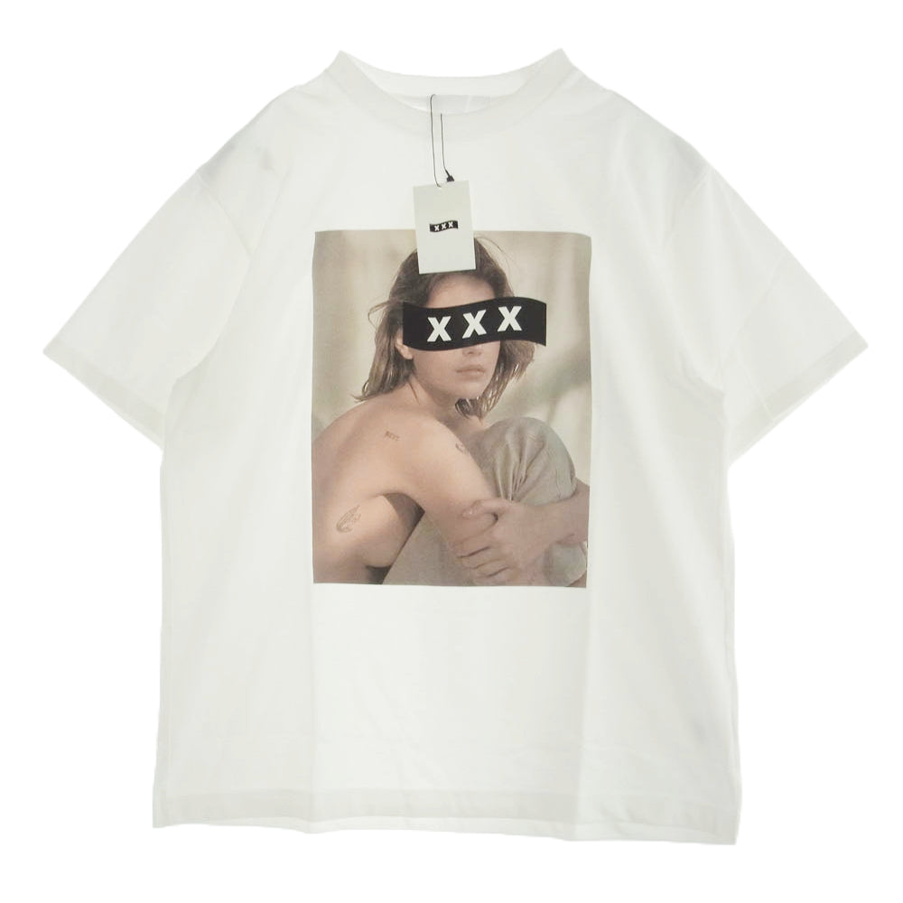 GOD SELECTION XXX ゴッドセレクション GX-A22-ST-01 プリント 半袖 Tシャツ ホワイト系 S【新古品】【未使用】【中古】
