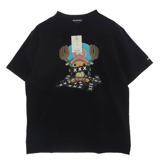 GOD SELECTION XXX ゴッドセレクション GX-A22-OPST-02 × ONE PIECE ワンピース チョッパー プリント 半袖 Tシャツ ブラック系 S【新古品】【未使用】【中古】