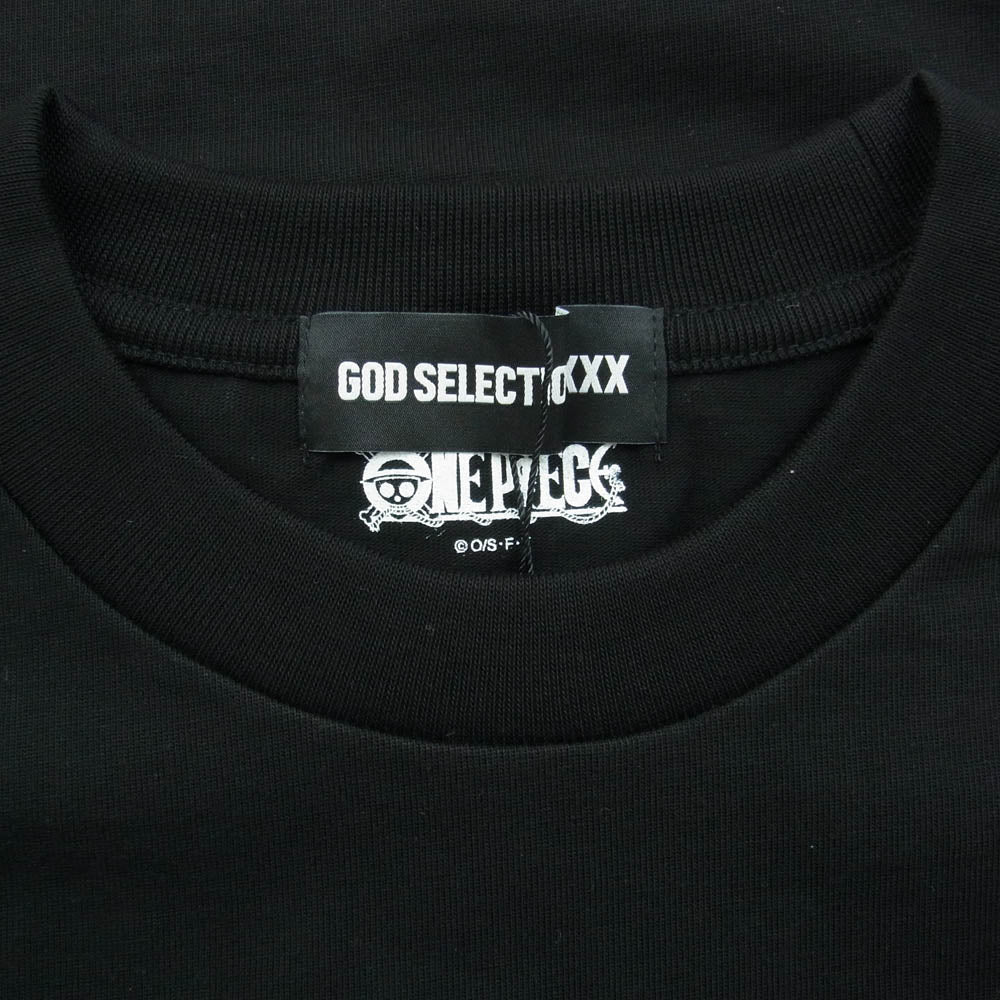 GOD SELECTION XXX ゴッドセレクション GX-A22-OPST-02 × ONE PIECE ワンピース チョッパー プリント 半袖 Tシャツ ブラック系 S【新古品】【未使用】【中古】