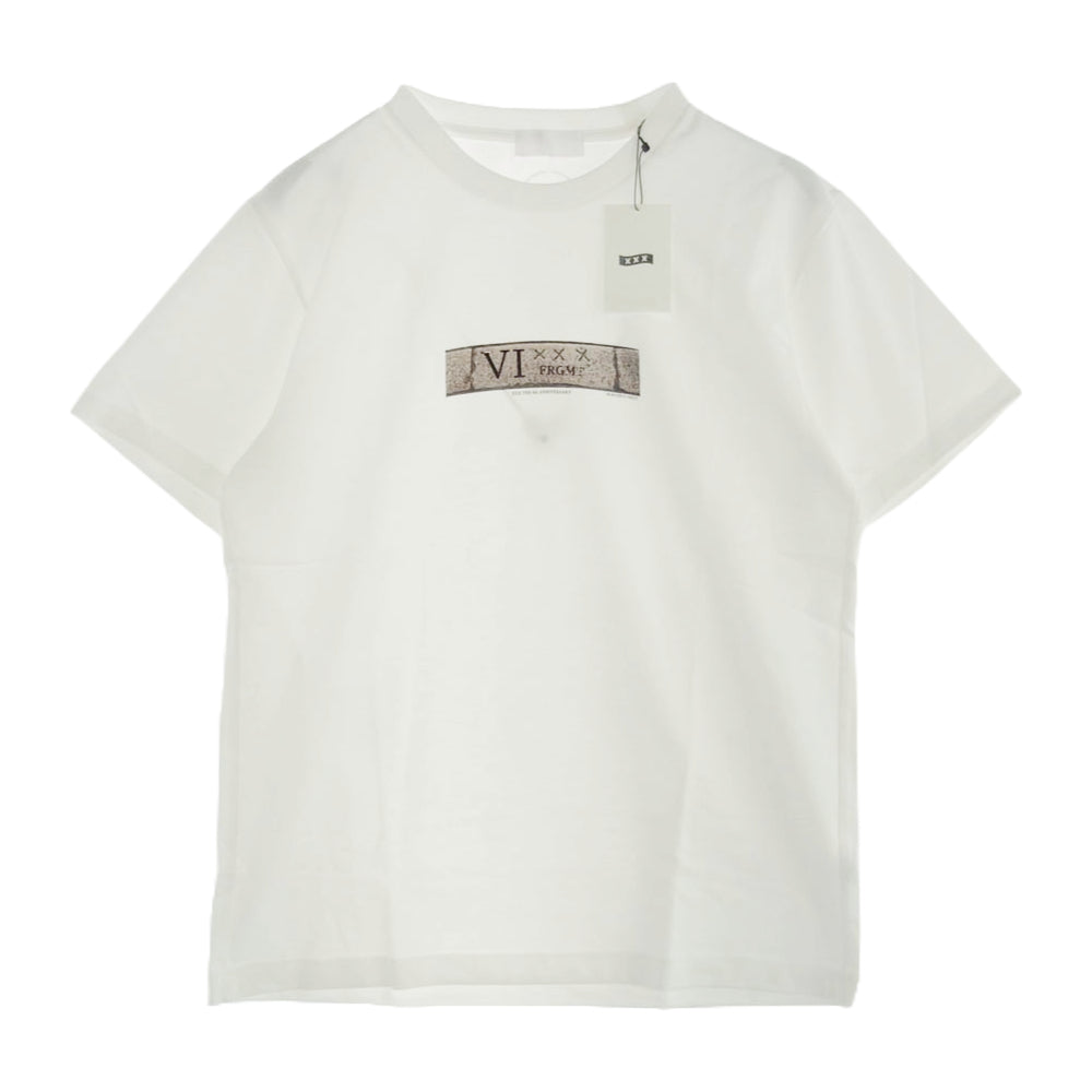 GOD SELECTION XXX ゴッドセレクション GX-S19-FST-01 × FRAGMENT FRGMT フラグメント プリント 半袖 Tシャツ ホワイト系 S【新古品】【未使用】【中古】