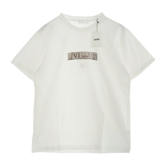 GOD SELECTION XXX ゴッドセレクション GX-S19-FST-01 × FRAGMENT FRGMT フラグメント プリント 半袖 Tシャツ ホワイト系 S【新古品】【未使用】【中古】