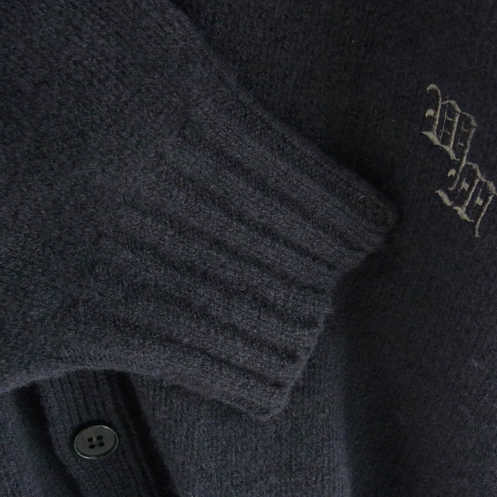 WACKO MARIA ワコマリア 22AW WMK-KN04 CLASSIC CARDIGAN TYPE-2 クラシック カーディガン ロゴ刺繍 ブラック系 M【中古】