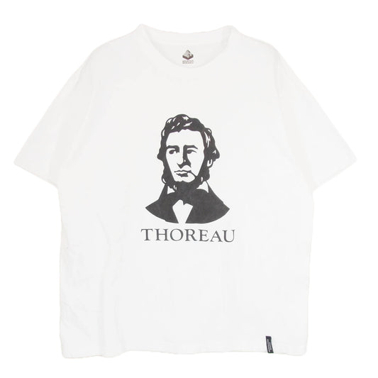 MOUNTAIN RESEARCH マウンテンリサーチ 24SS Thoreau ソロー フロント プリント Ｔシャツ 半袖 カットソー ホワイト系 XL【中古】