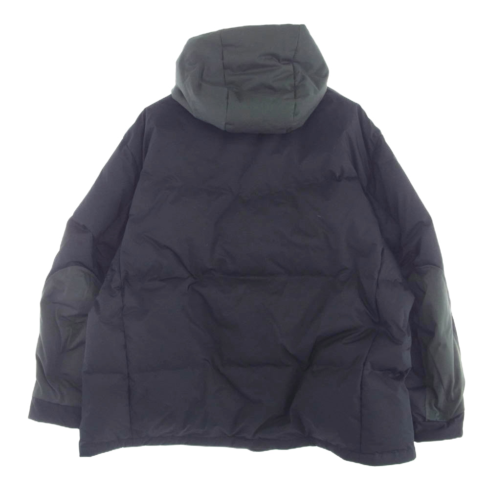 UNIQLO +J ユニクロ × JIL SANDER ジルサンダー ダウンオーバーサイズパーカ ダウンジャケット ブラック×グレー カーキ系 4XL【中古】