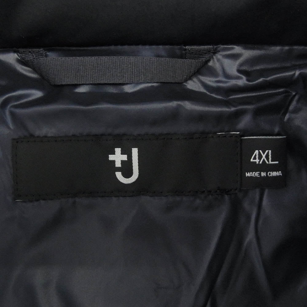 UNIQLO +J ユニクロ × JIL SANDER ジルサンダー ダウンオーバーサイズパーカ ダウンジャケット ブラック×グレー カーキ系 4XL【中古】