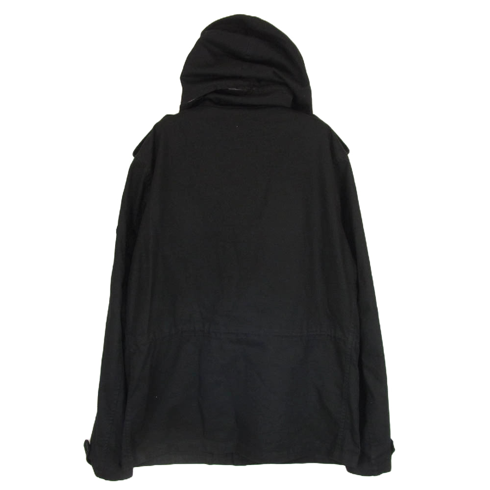 SAINT LAURENT サンローラン V47G 581788 Cotton Zipped Jacket コットン ジップ ジャケット ミリタリー ジャケット ブラック系 48【中古】