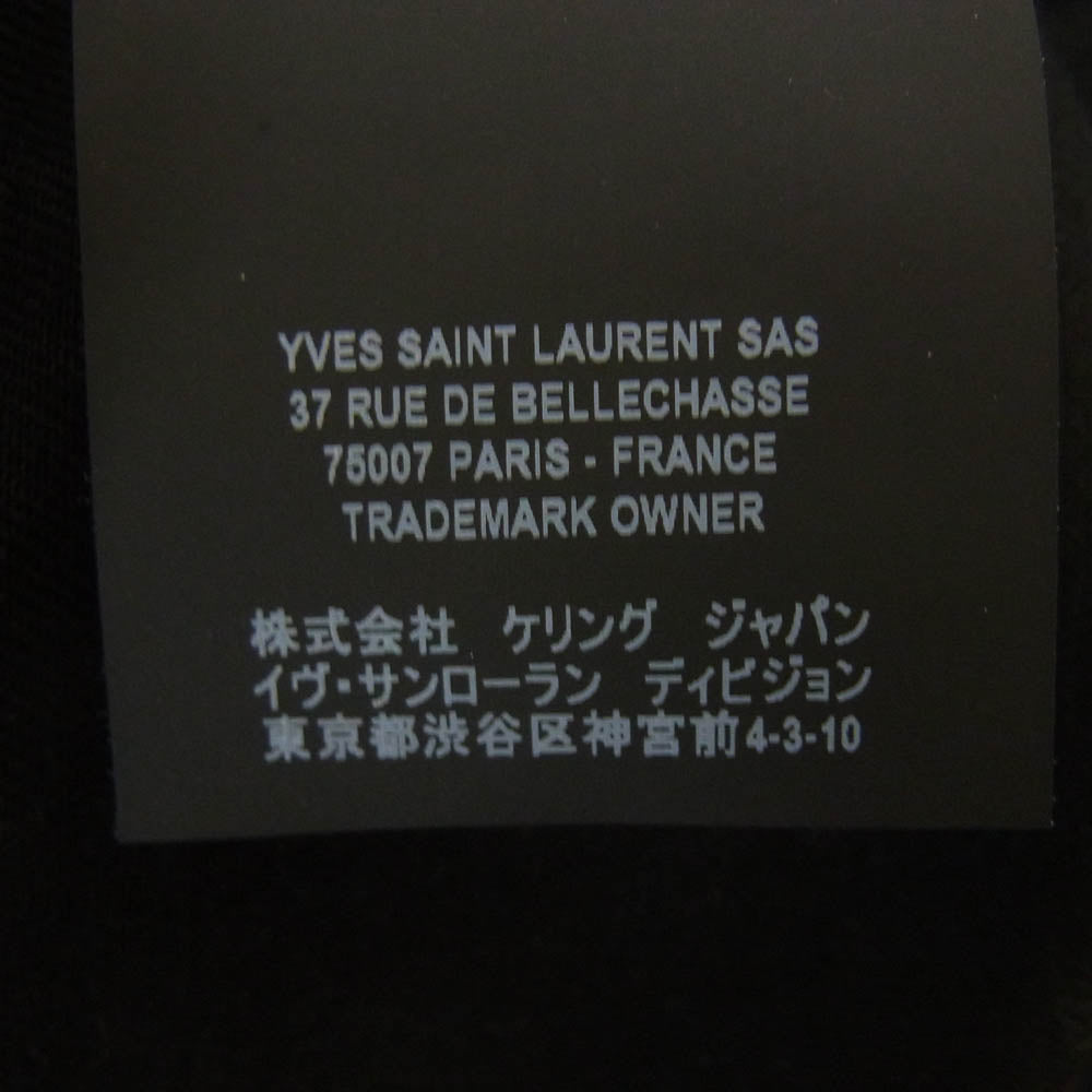 SAINT LAURENT サンローラン V47G 581788 Cotton Zipped Jacket コットン ジップ ジャケット ミリタリー ジャケット ブラック系 48【中古】