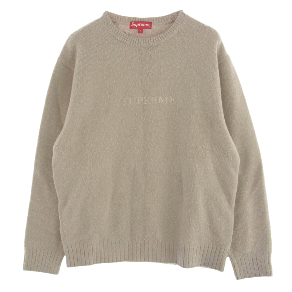 Supreme シュプリーム 21AW supreme pilled sweater パイル セーター ニット ベージュ系 M【中古】