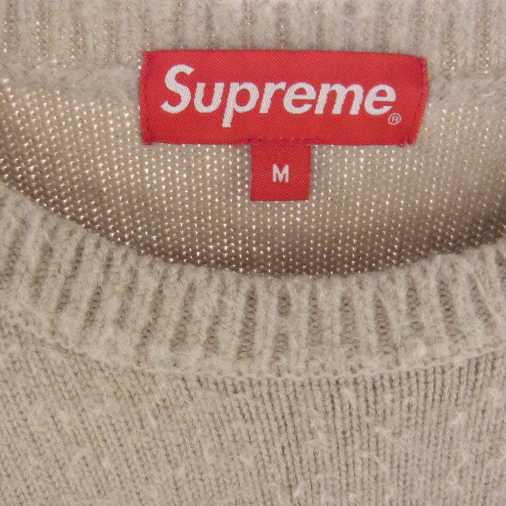 Supreme シュプリーム 21AW supreme pilled sweater パイル セーター ニット ベージュ系 M【中古】