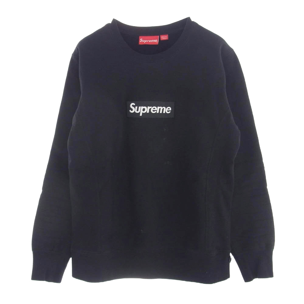 Supreme シュプリーム 15AW supreme box logo crew neck ボックスロゴ クルーネック スウェット BLACK Sサイズ ブラック系 S【中古】