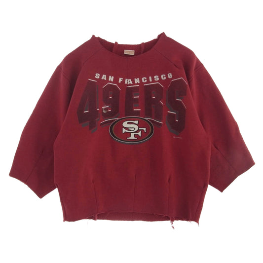 メゾンエウレカ リメイク 半袖 ロゴ スウェット レッド系 フリー【中古】