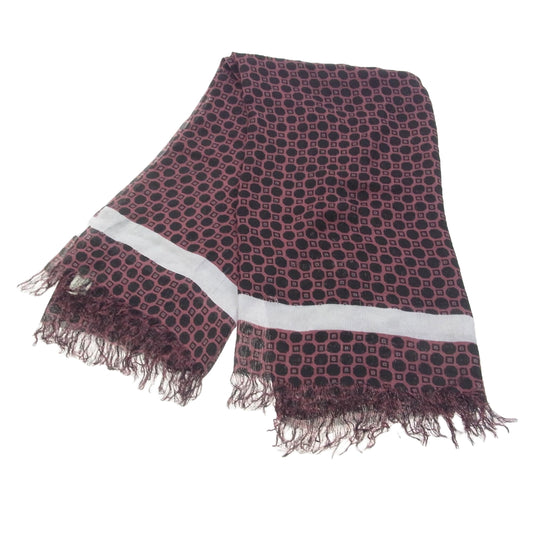 DRIES VAN NOTEN ドリスヴァンノッテン シルク100％ 総柄 フリンジ ストール【中古】