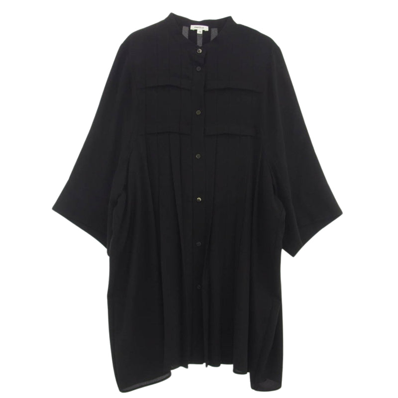 ENFOLD エンフォルド 300GS230-2530 Half sleeve shirt ハーフ スリーブ シャツ ワンピース ブラック系 38【美品】【中古】