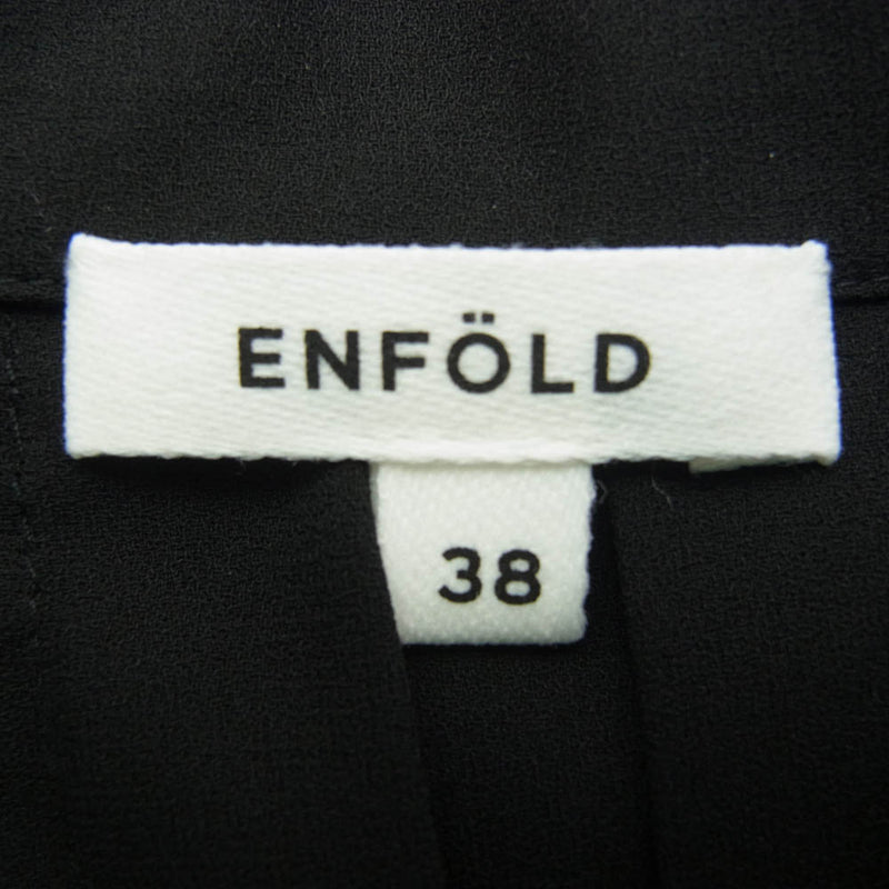 ENFOLD エンフォルド 300GS230-2530 Half sleeve shirt ハーフ スリーブ シャツ ワンピース ブラック系 38【美品】【中古】