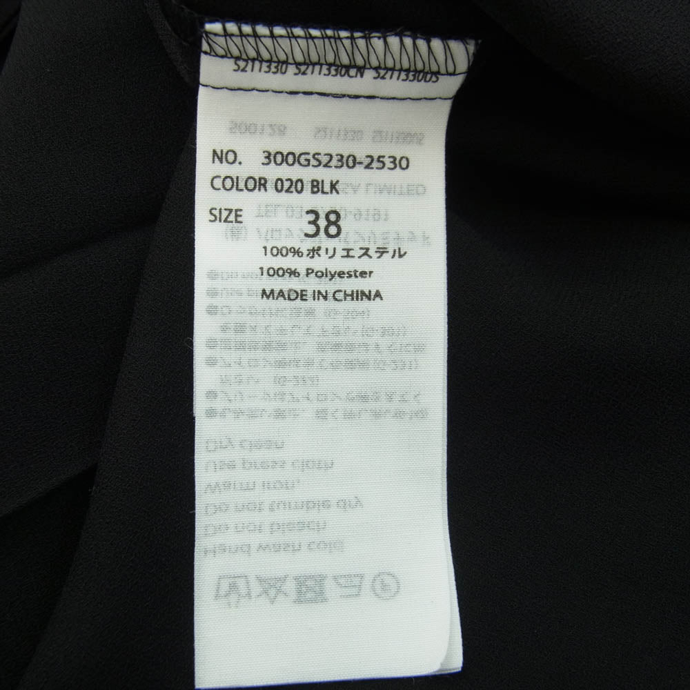 ENFOLD エンフォルド 300GS230-2530 Half sleeve shirt ハーフ スリーブ シャツ ワンピース ブラック系 38【美品】【中古】