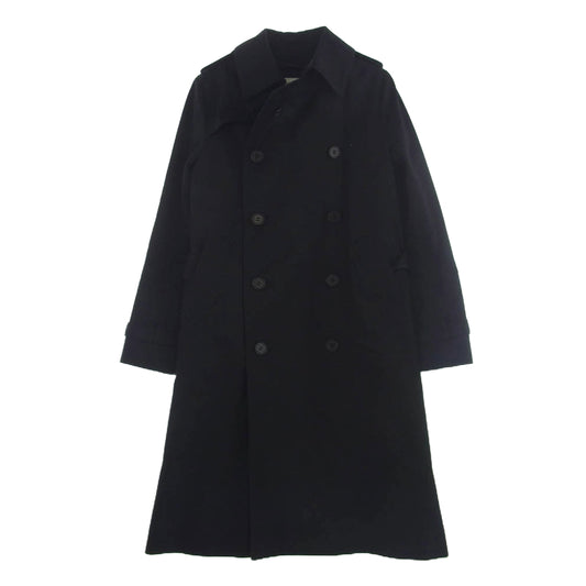 HYKE ハイク 17005 TRENCH COAT トレンチ ロング コート ブラック系 1【美品】【中古】