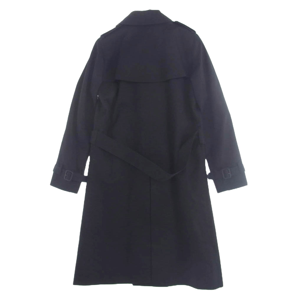 HYKE ハイク 17005 TRENCH COAT トレンチ ロング コート ブラック系 1【美品】【中古】