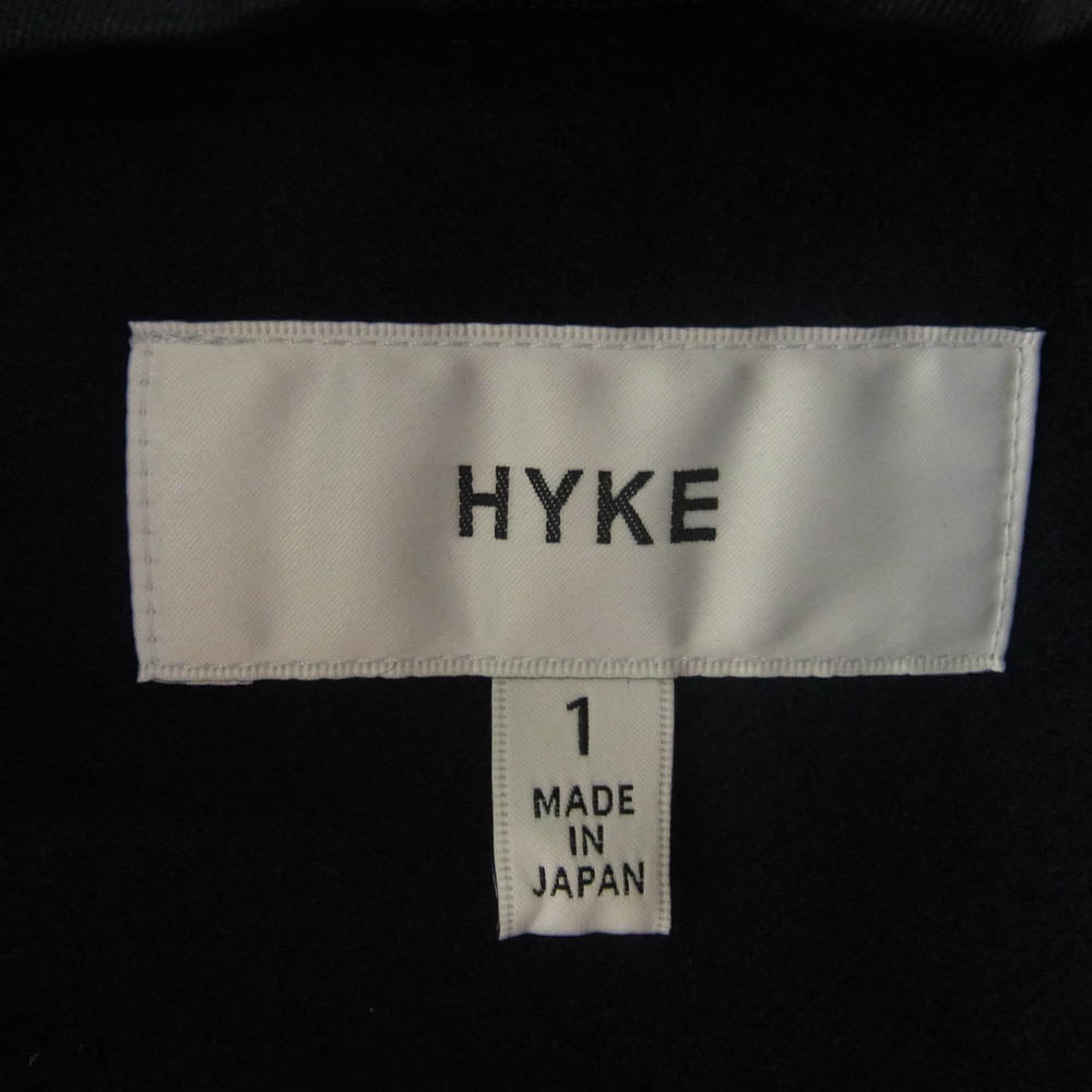 HYKE ハイク 17005 TRENCH COAT トレンチ ロング コート ブラック系 1【美品】【中古】