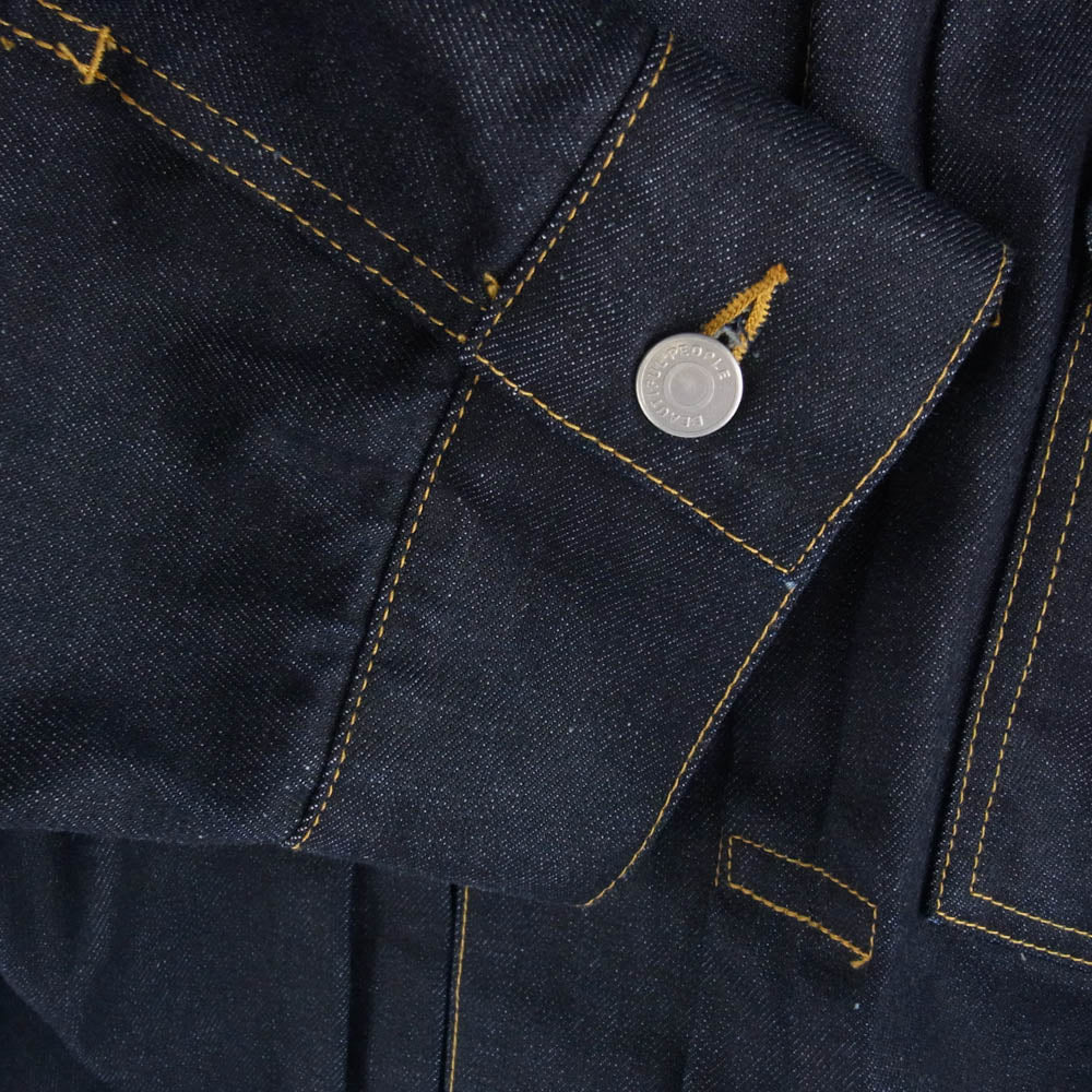 beautiful people ビューティフルピープル 1000102017 Selvedge denim THE/a big blouson セルビッチ デニム ビッグ ブルゾン ジャケット ダークネイビー系 34【美品】【中古】
